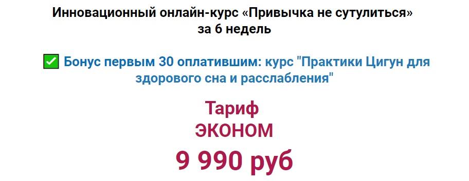 Привычка не сутулиться за 6 недель. Тариф Эконом (Анжелика Тесёлкина)