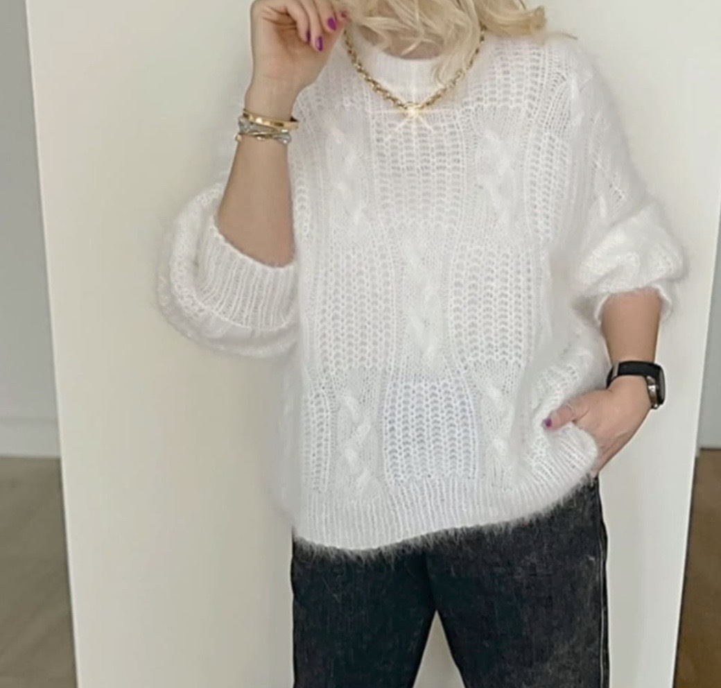 [svetaraeva] Свитер Жемчужные Косы (Светлана Раева)