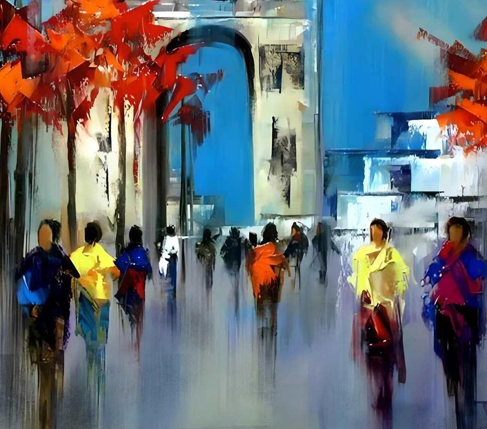 Пейзаж мастихином (Ольга Базанова)