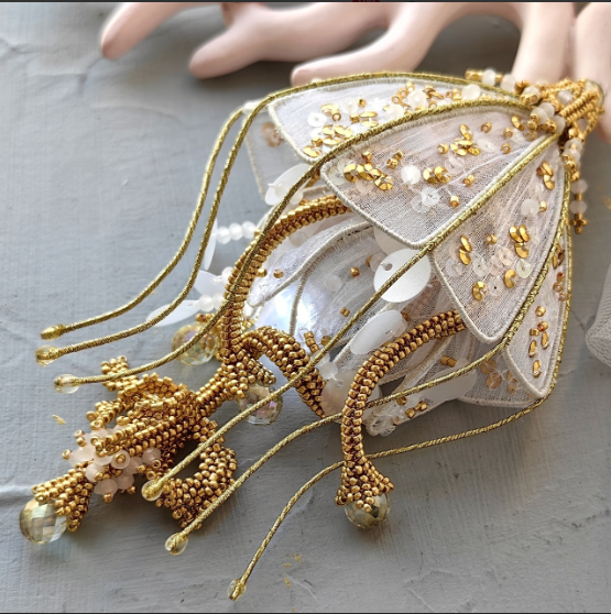 [peyakh-school] Каркасная 3D брошь-кулон-трансформер Медуза Геккеля (Ангелина Пеях)