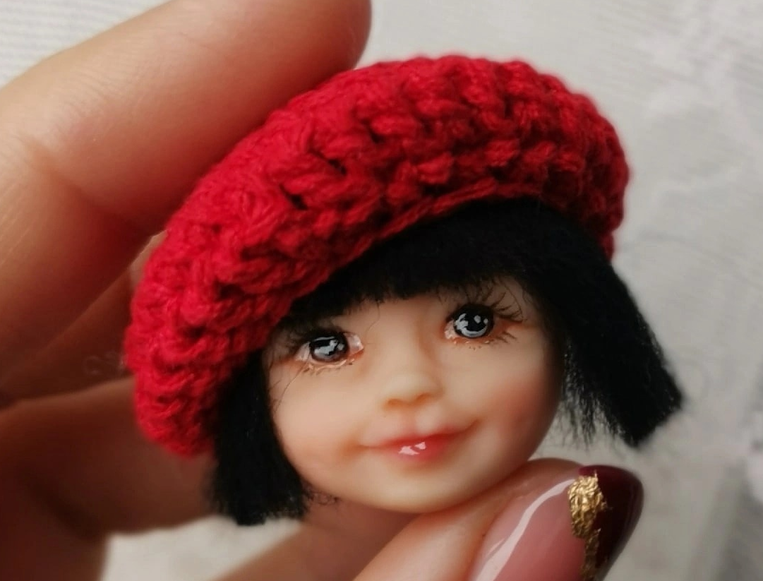 Роспись лица из полимерной глины акриловыми красками (Ольга Чумакова)