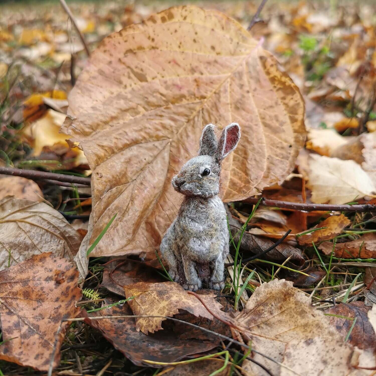 [Шерстяная ювелирка] Заяц (Виктория Козырь)