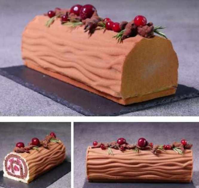 [Pastry School] Торт муссовый полено Черный лес (Елена Крохмаль)