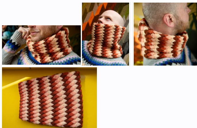 [Вяжи.ру] Вязаный спицами снуд Treasure Trove