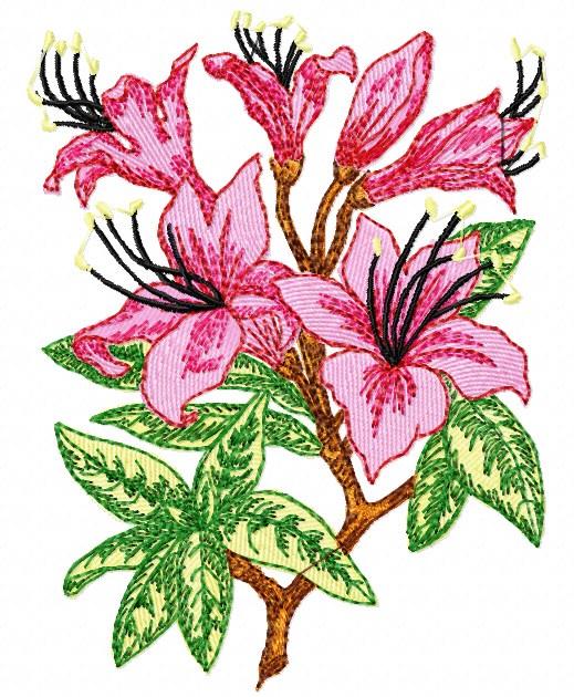 [embroedery] Дизайны машинной вышивки. Лилия