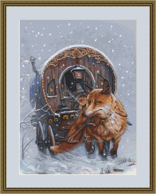 Скрип колеса. Схема вышивки (Инна Байденко)