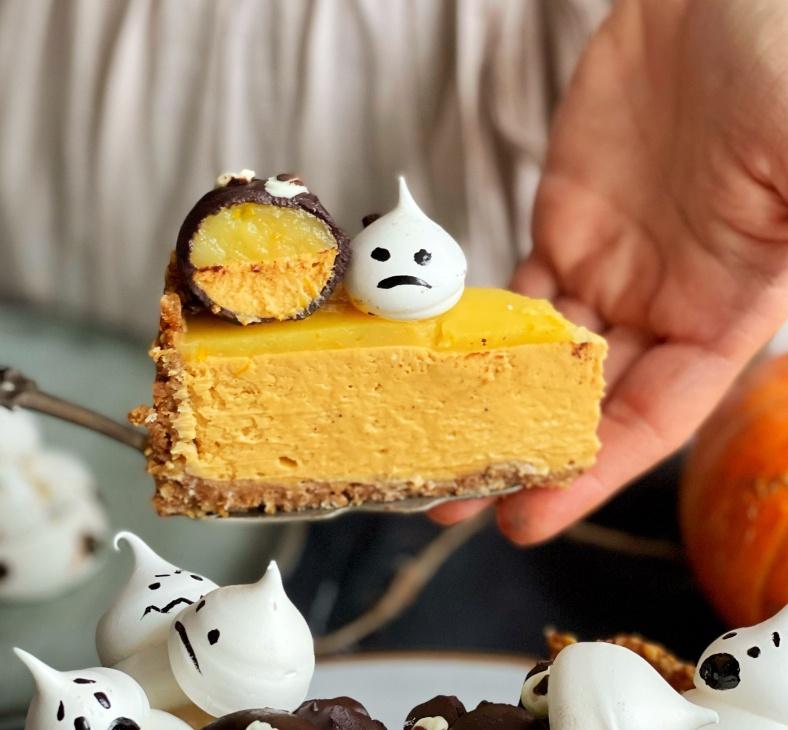 Тыквенно-карамельный чизкейк с апельсиновой прослойкой (Ольга Богатова)