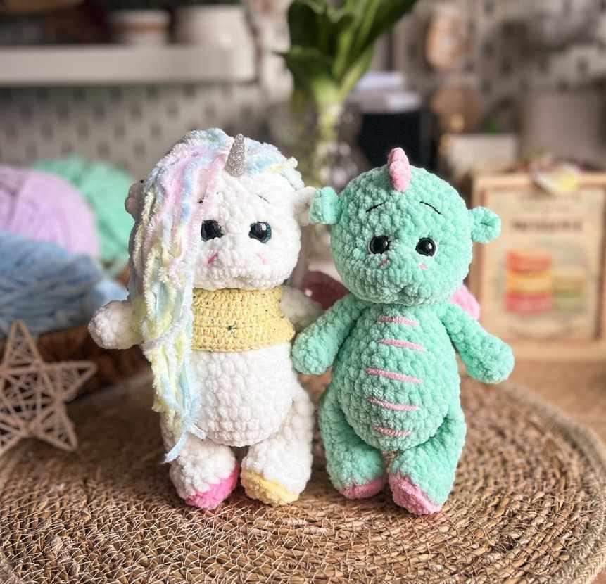 Единорожка и Дракончик крючком (Анастасия Будаева), фото 1 из 1.