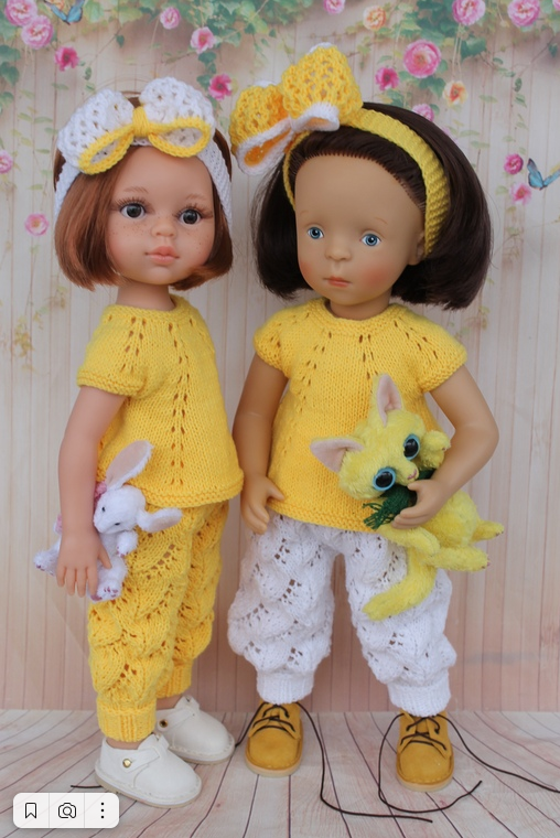 [Любимая кукла] Мастер класс по вязанию топика и штанишек для Паолки и Минушки (Марина Кащенкова)