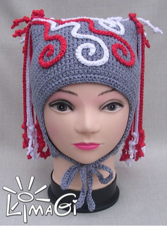 Шапочка-прическа Водопад шнурочков (LimaGi)