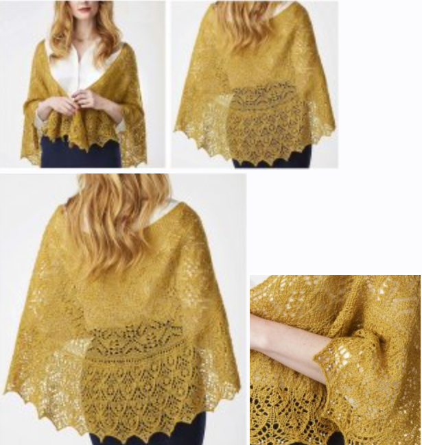 [Вяжи.ру] Шаль спицами с бисером Beausoleil