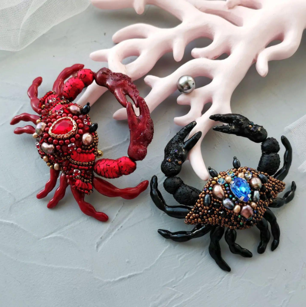 [peyakh-school] Брошь 3d Королевский краб (Ангелина Пеях)