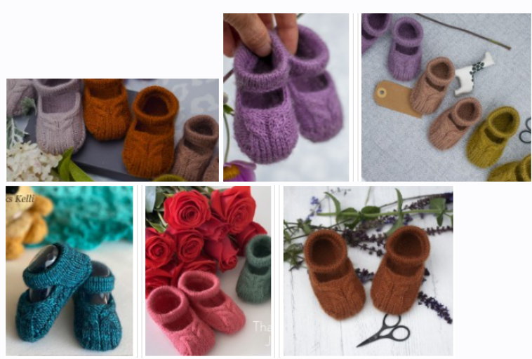 [Вяжи.ру] Вязаные спицами пинетки Joseph Baby Sandal