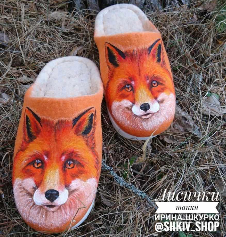 Роспись по войлоку. Лисички (Ирина Шкурко)