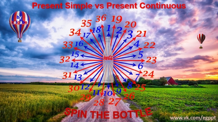 Интерактивная игра Present Simple vs Present Continuous (Ольга Белькова)