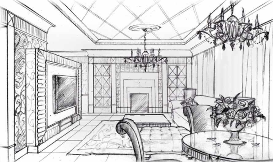 Рисунок интерьера. Основной блок (Марьям Гашимова)