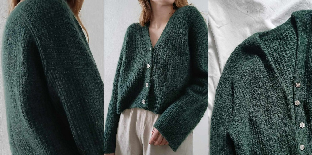 [Вяжи.ру] Кардиган с японским плечом Pearl (Helene Beba)