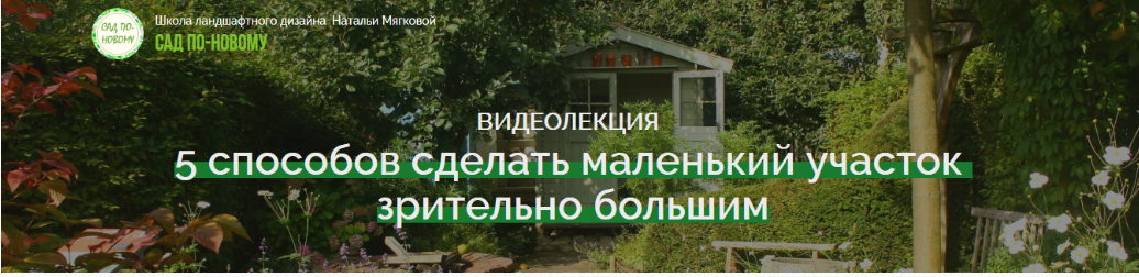 5 способов сделать маленький участок зрительно большим (Наталья Мягкова)
