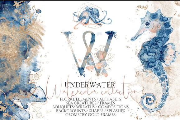 [Creativefabrica] Underwater Watercolor Collection