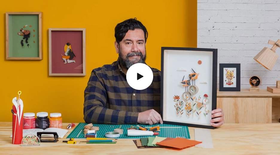 [Domestika] 3D-иллюстрация из бумаги, картона и дерева (Кристиан Гарридо Альфаро)