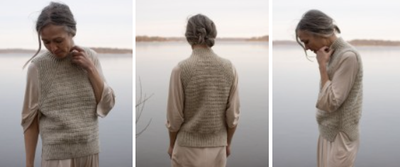 [Вяжи.ру] Вязаный жилет спицами Slanting. Перевод.