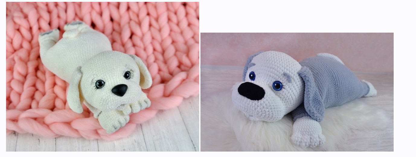 Онлайн по вязанию Маленькая зефирка или большой друг Бимка (Ольга Музалевская)