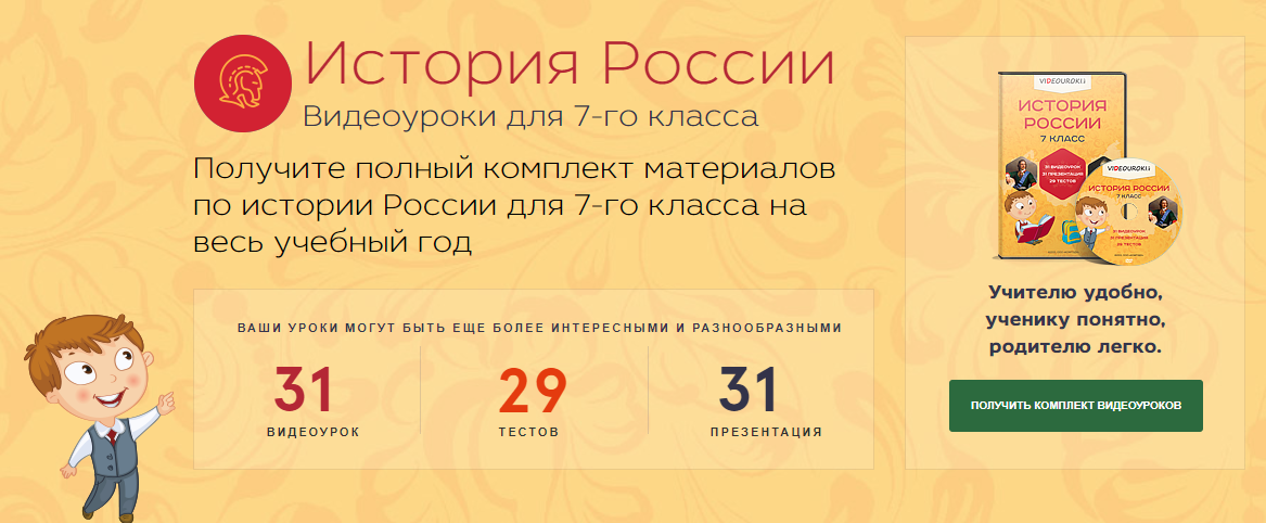 [Videouroki] История России 7 класс (Дмитрий Тарасов), фото 1 из 1.