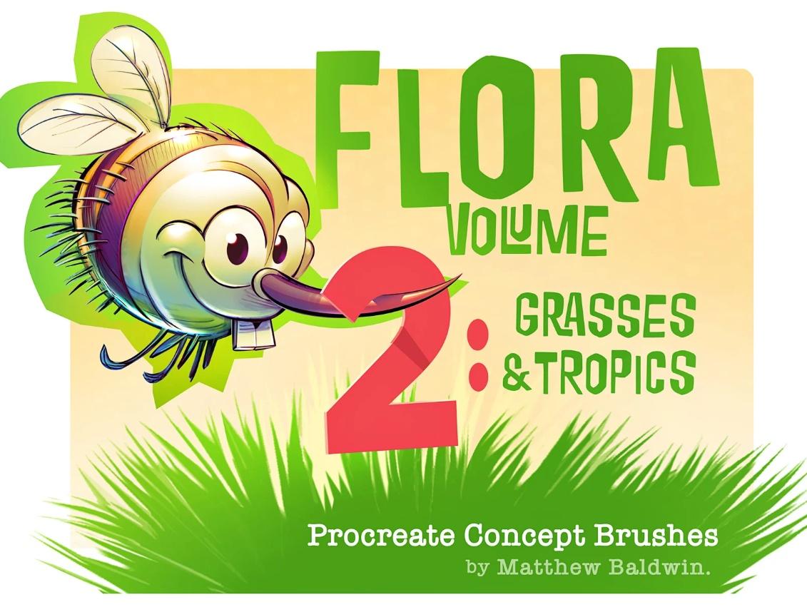 Кисти ботанические Флора 2 для Procreate / Flora 2: 150 Botanical Brushes for Procreate (MattyB)