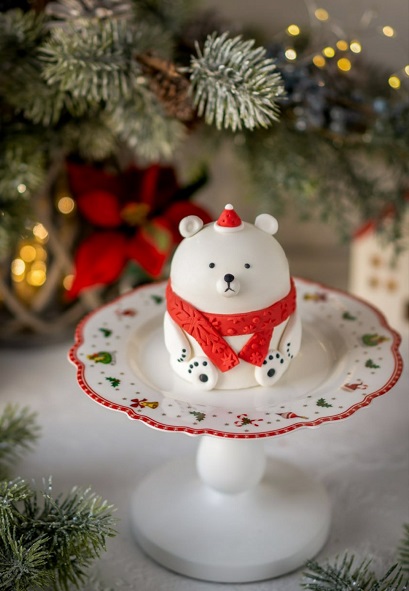 Зефирный тортик "Белый мишка" (Марина Невская)