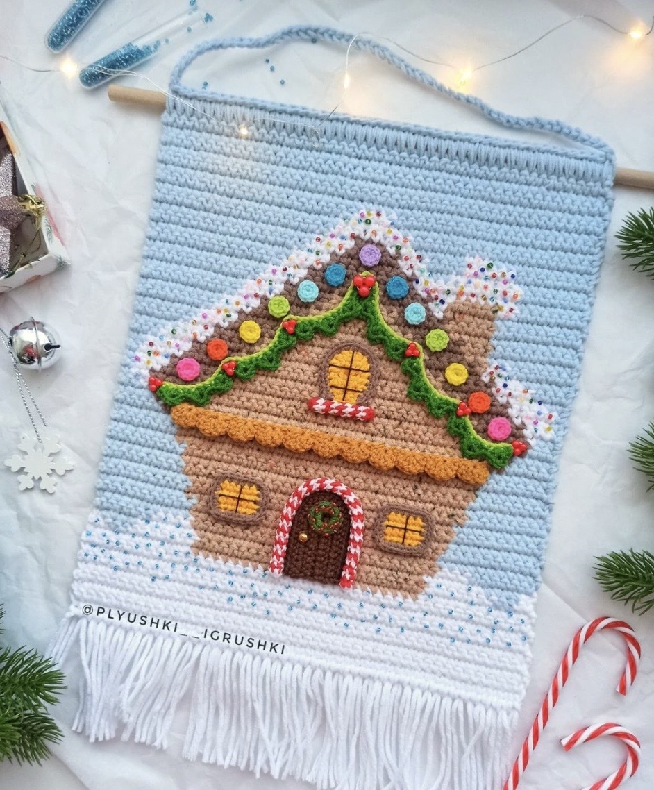 Панно Пряничный домик (plyushki__igrushki)