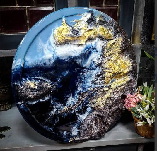 Видео мастер-класс "Бушующее море и скалы" (Наталья Каримова)