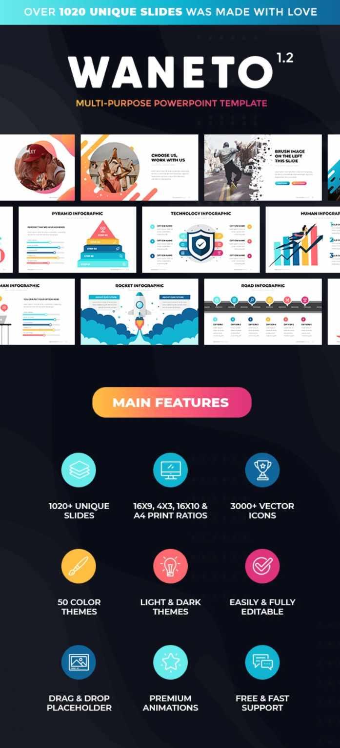 [PowerPoint] Waneto — Multi-Purpose PowerPoint Template (Ocvembor)