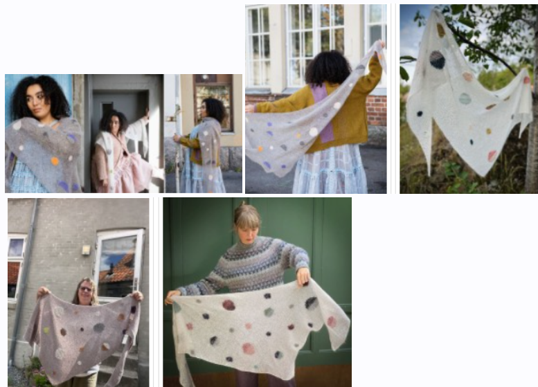 [Вяжи.ру] Вязаная шаль интарсией Punkt