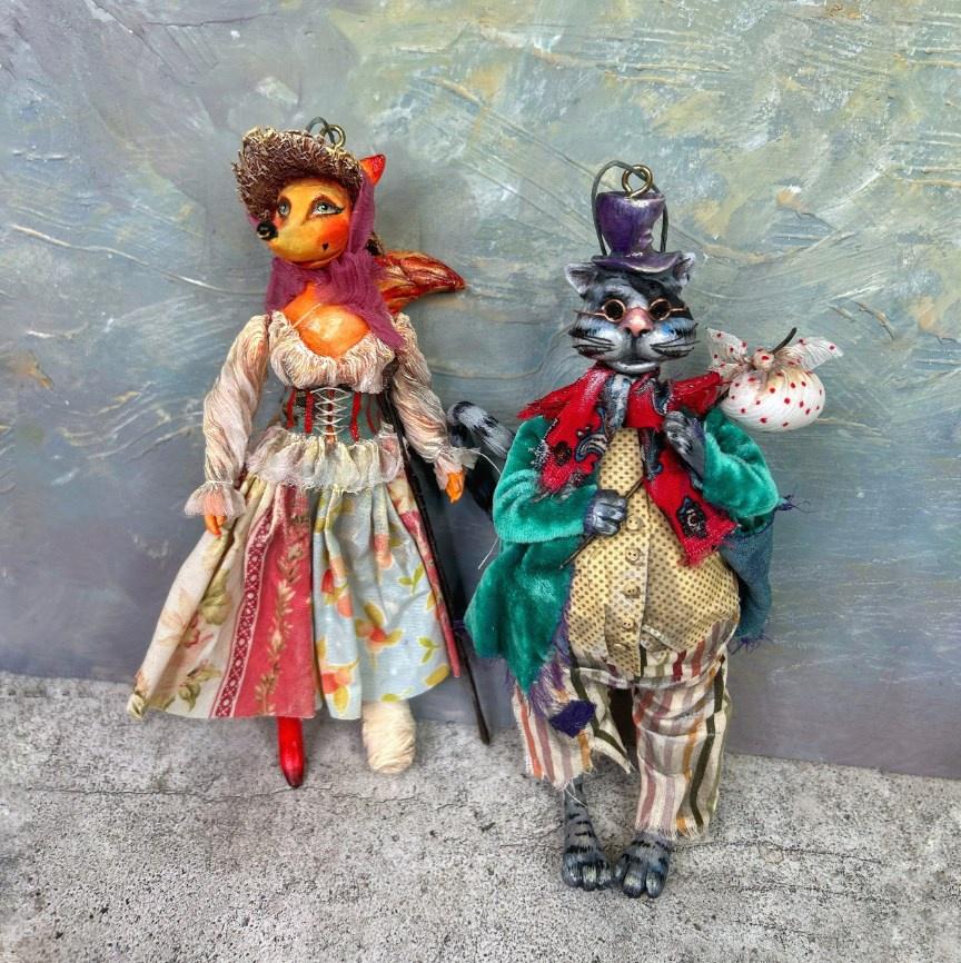 [Аня Маня] Лиса Алиса и кот Базилио. Два мастер класса (Мария Колегова)