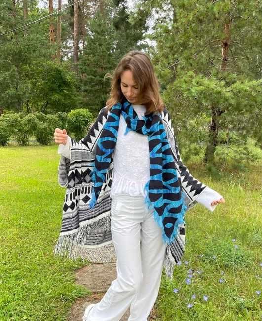 Шарф Лазурный тигр (Татьяна Сапельникова)