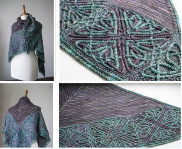 [Вяжи.ру] Кельтские узоры спицами для шали Durrow