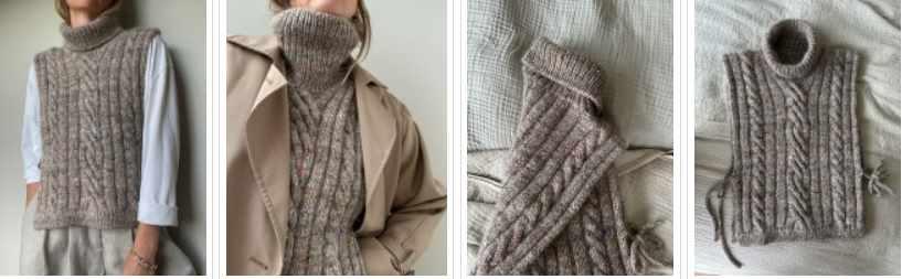 [Вяжи.ру] Безрукавка с воротом Twist Loop Collar (Otherloops)