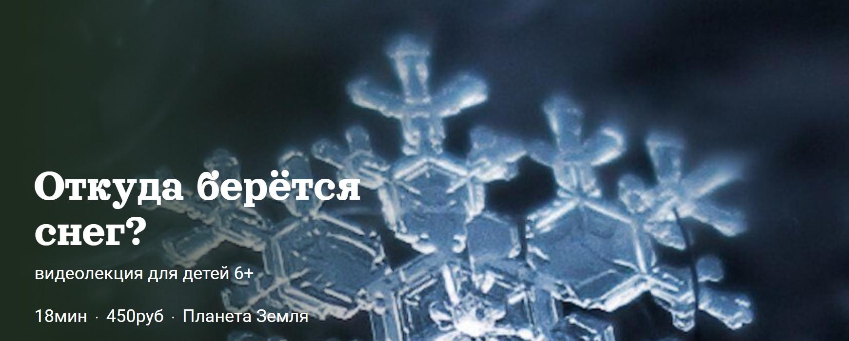 [Детский лекторий] Откуда берётся снег? (Александр Толмачев)