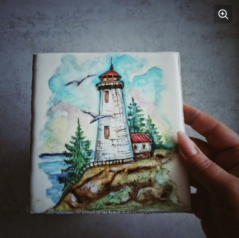 Маяк акварелью (Татьяна Гафнер)