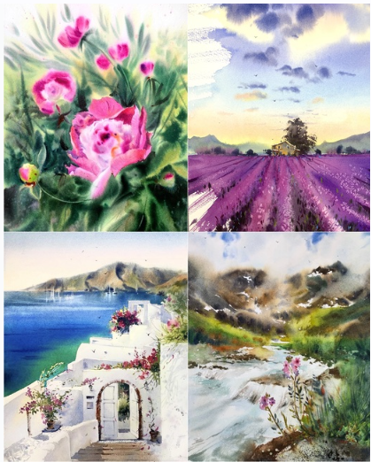 [Homelike_art Акварель] Видеоуроки по подписке за месяц (Евгения Горбачева)