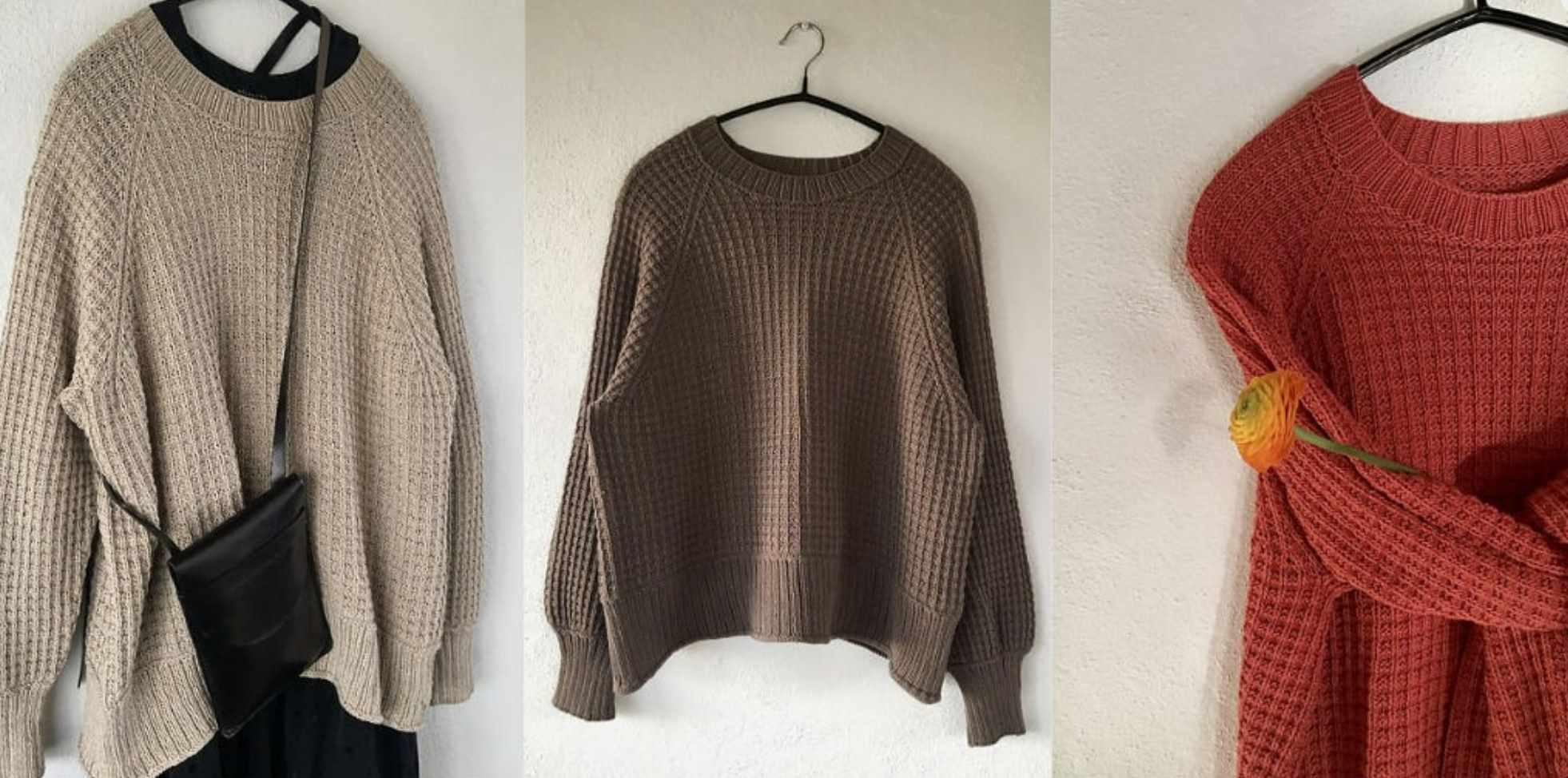 Свитер оверсайз Waffle blouse (Lone Kjeldsen)