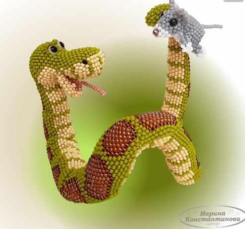 Удав Каа из бисера (Марина Константинова)