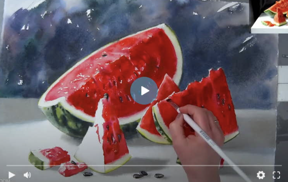 [lectoroom] Живопись натюрморта с арбузом акварелью. Тариф Экспресс (Елена Базанова)