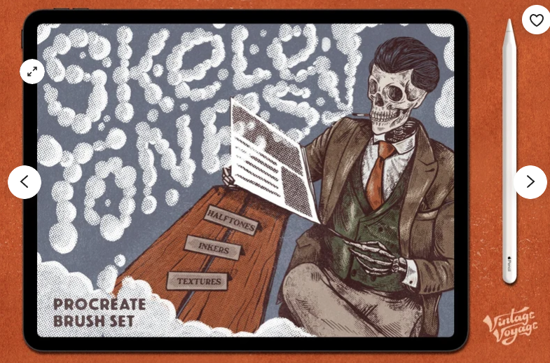 SkeleTones Procreate Brushes/Кисти SkeleTones Procreate (VintageVoyageDS)