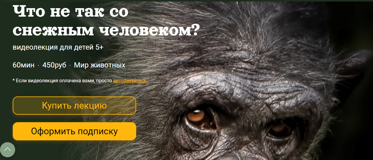 [Детский лекторий] Что не так со снежным человеком? (Александр Толмачев)