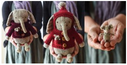 [Вяжи.ру] Вязаный слон с мышкой Elephant + Mouse