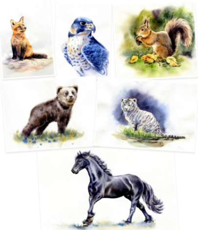 [Sobaka-Risovaka] Акварельный марафон. В мире животных (Ольга Манжосова)