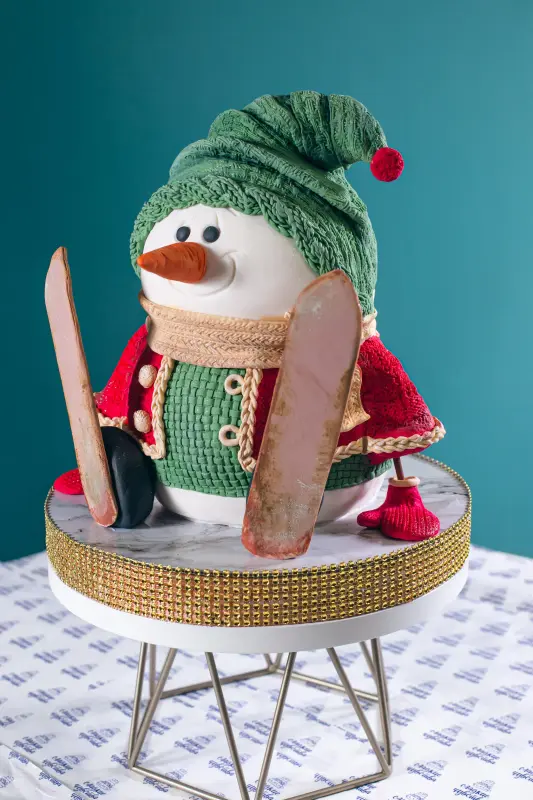 [personal.konditer] 3д торт Снеговик на лыжах (Юлианна Сухотерина)