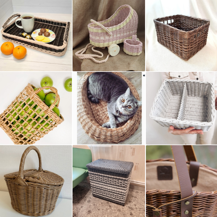 Плетение овальных и прямоугольных изделий. Третий курс (Анна Бабенкова)