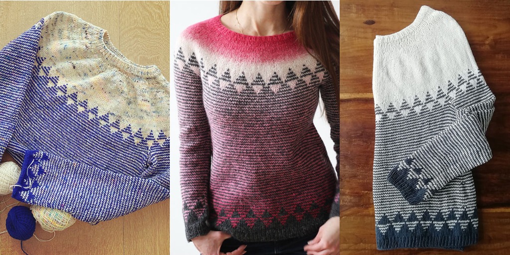 [Вяжи.ру] Пуловер с круглой кокеткой Triggy